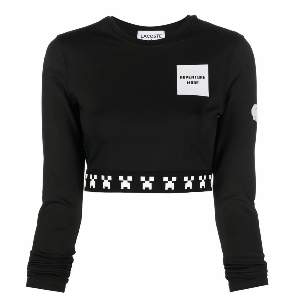 Lacoste Black Adventure Mode Crop Top